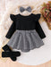 SHEIN 4pcs/Set Conjunto de vestido body para bebé niña con estampado - Quierox - Tienda Online