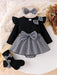 SHEIN 4pcs/Set Conjunto de vestido body para bebé niña con estampado - Quierox - Tienda Online