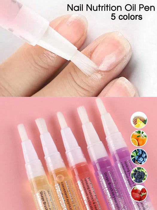 SHEIN 5 bolígrafos de aceite nutritivo para uñas, cuidado de uñas - Quierox - Tienda Online