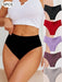 SHEIN 5 bragas de mujer de cintura alta lisa y sin costuras con cinturas anchas - Quierox - Tienda Online