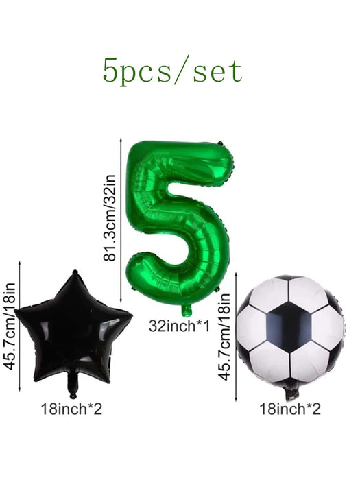 SHEIN 5 globos decorativos con diseño de fútbol y números, globo - Quierox - Tienda Online