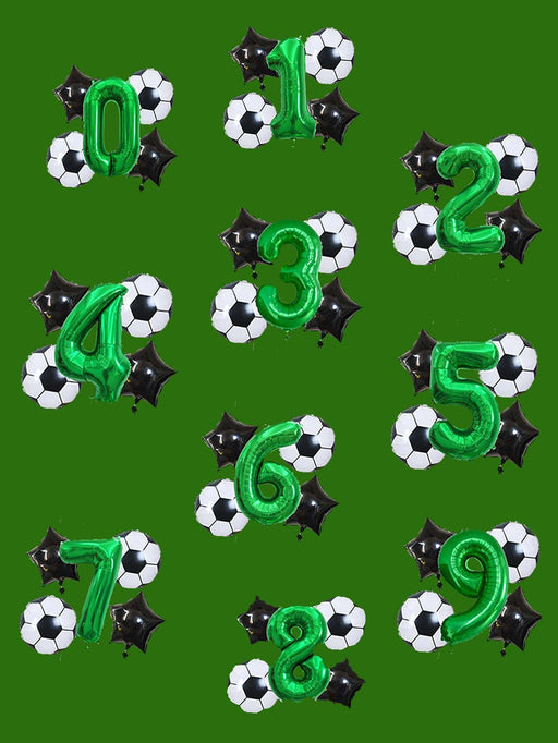 SHEIN 5 globos decorativos con diseño de fútbol y números, globo - Quierox - Tienda Online