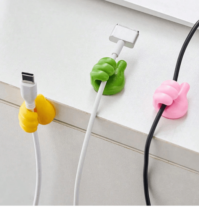SHEIN 5 organizadores de cables pequeños y coloridos, sin necesidad de perforar. - Quierox - Tienda Online