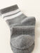 Shein 5 pares de calcetines cómodos de cintura alta con elástico, rayas grises y azules para niños - Quierox - Tienda Online