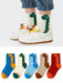 SHEIN 5 pares de calcetines infantiles con diseño de dinosaurio de dibujos animados - Quierox - Tienda Online