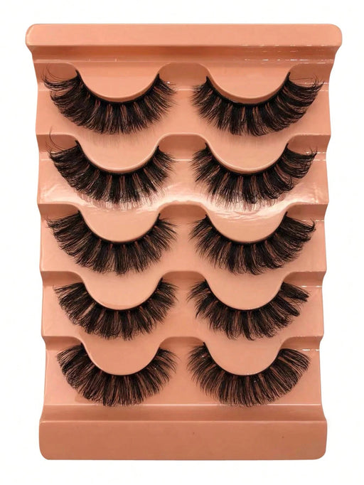 Shein 5 pares de pestañas postizas voluminosas 7D - Quierox - Tienda Online