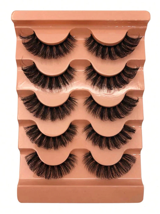 Shein 5 pares de pestañas postizas voluminosas 7D - Quierox - Tienda Online