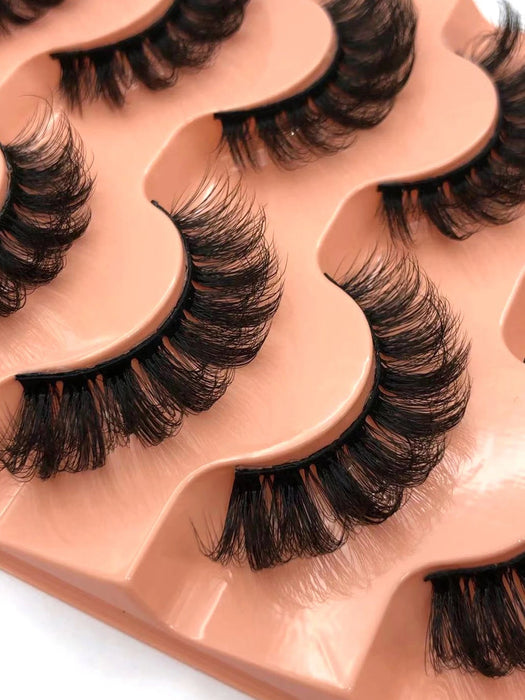 Shein 5 pares de pestañas postizas voluminosas 7D - Quierox - Tienda Online