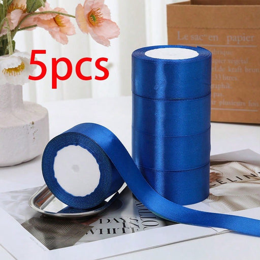 Shein 5 piezas de cinta de satén de 4 cm de ancho para accesorios de cabello, repostería, flores hechas a mano - Quierox - Tienda Online