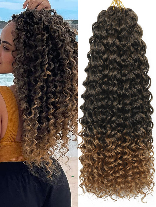 Shein 5 piezas de extensión de cabello sintético rizado de ganchillo Ombre / 24" - Quierox - Tienda Online