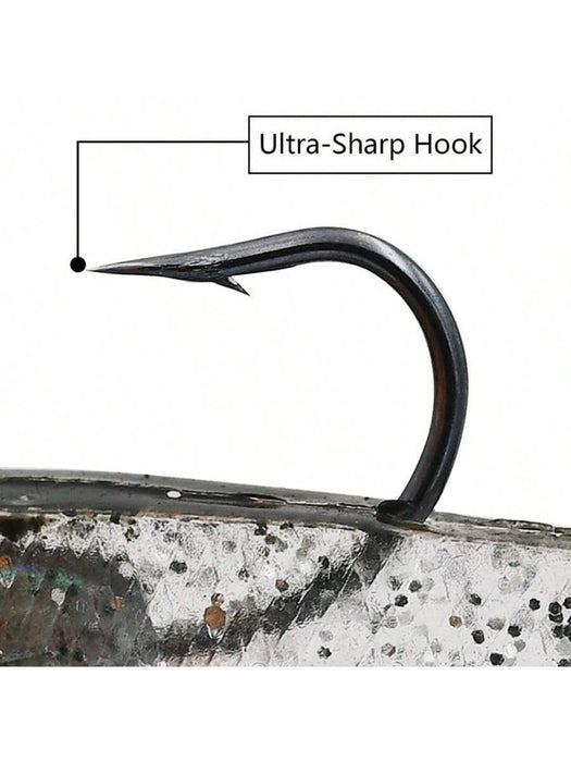 Shein 5 piezas de señuelos de pesca de silicona, cebo artificial suave con anzuelos - Quierox - Tienda Online