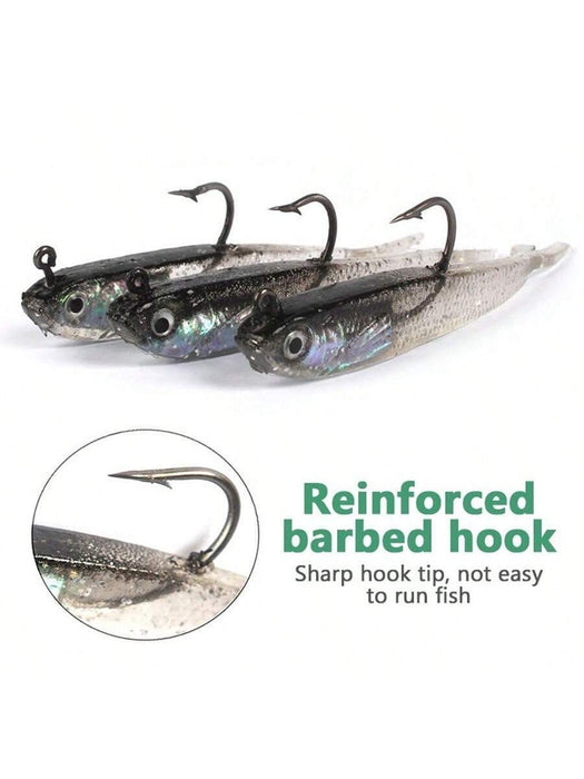 Shein 5 piezas de señuelos de pesca de silicona, cebo artificial suave con anzuelos - Quierox - Tienda Online