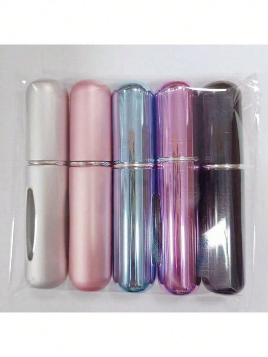Shein 5 piezas/Juego de 5ml Botellas atomizadoras de perfume rellenables mini al azar - Quierox - Tienda Online