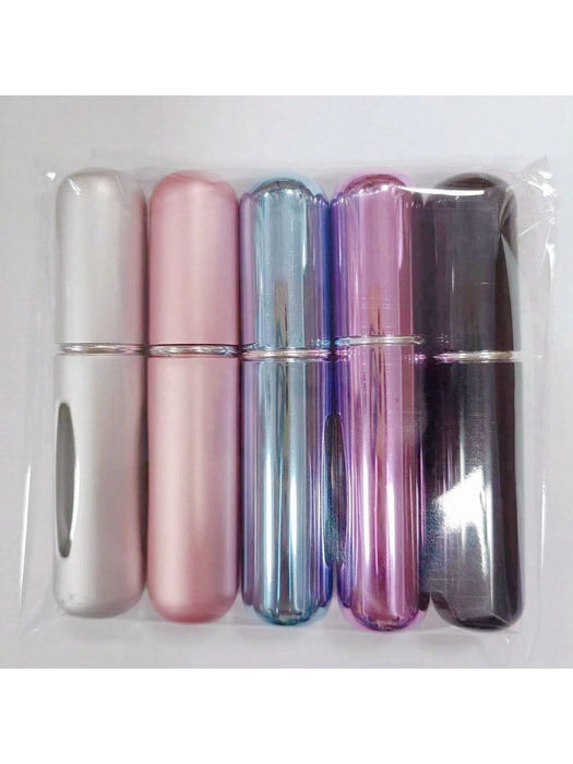 Shein 5 piezas/Juego de 5ml Botellas atomizadoras de perfume rellenables mini al azar - Quierox - Tienda Online