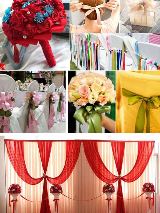 Shein (5 rollos de cinta mixta) Cinta de raso para envolver regalos de pasteles, material para hacer rosas - Quierox - Tienda Online