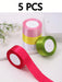 Shein (5 rollos de cinta mixta) Cinta de raso para envolver regalos de pasteles, material para hacer rosas - Quierox - Tienda Online