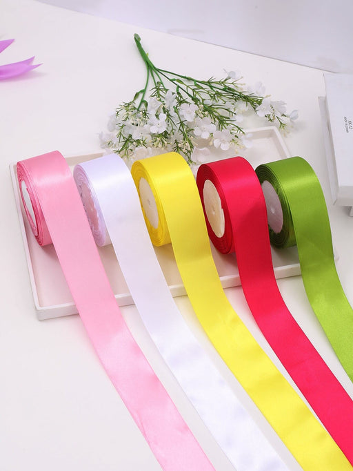 Shein (5 rollos de cinta mixta) Cinta de raso para envolver regalos de pasteles, material para hacer rosas - Quierox - Tienda Online