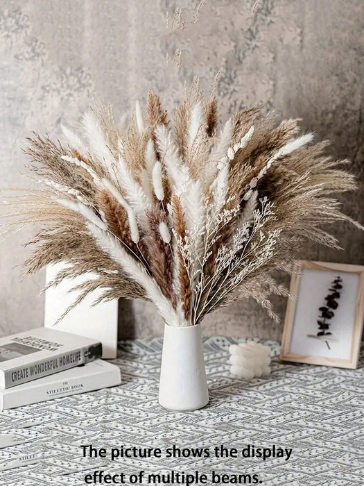 Shein 50 flores artificiales de espadaña, decoración de hierba de cola de conejo artificial - Quierox - Tienda Online