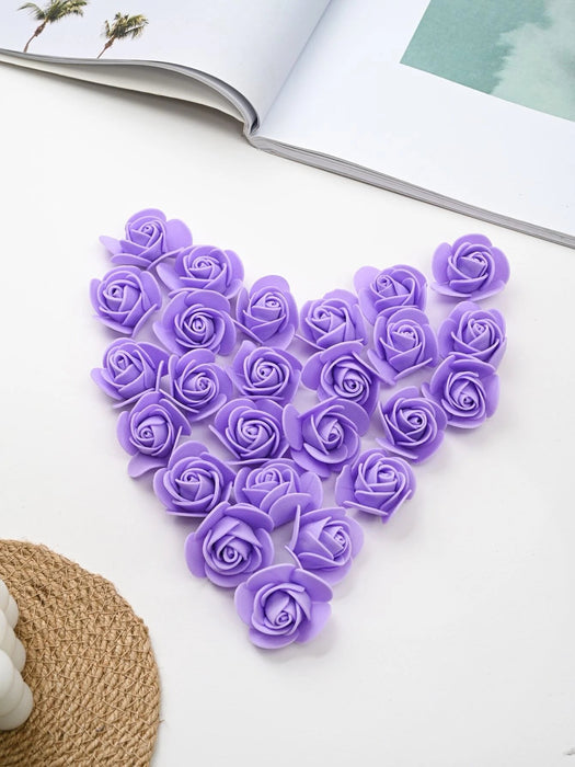 Shein 50 piezas de cabeza de flor artificial de PE, flor artificial - Quierox - Tienda Online