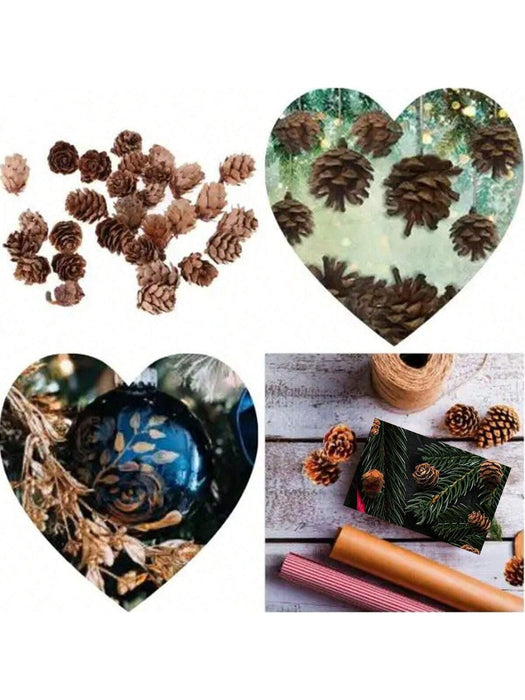 Shein 50 piezas de piñas artificiales de pino para hacer tú mismo - Quierox - Tienda Online