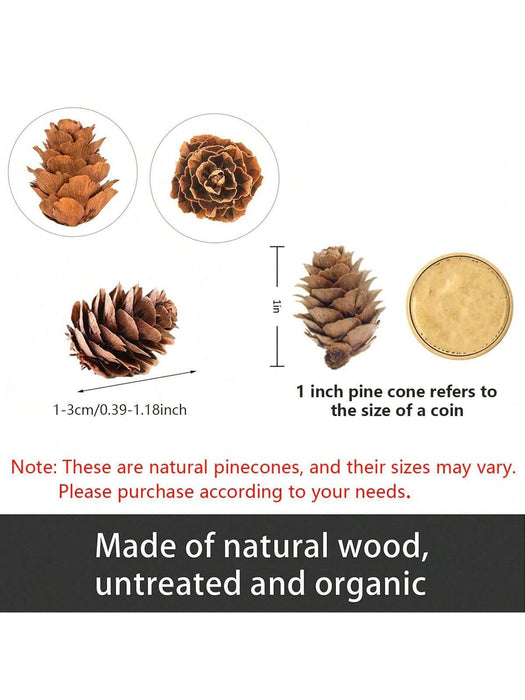 Shein 50 piezas de piñas artificiales de pino para hacer tú mismo - Quierox - Tienda Online