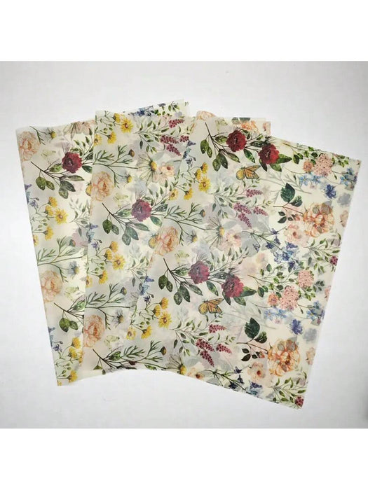 SHEIN 50 piezas Papel de regalo vintage con estampado de rosas semi - transparente y delgado - Quierox - Tienda Online