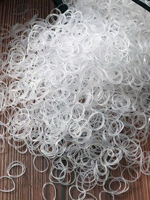 Shein 500 coleteros desechables transparentes de color liso, ideales para uso diario, hechos de goma elástica - Quierox - Tienda Online