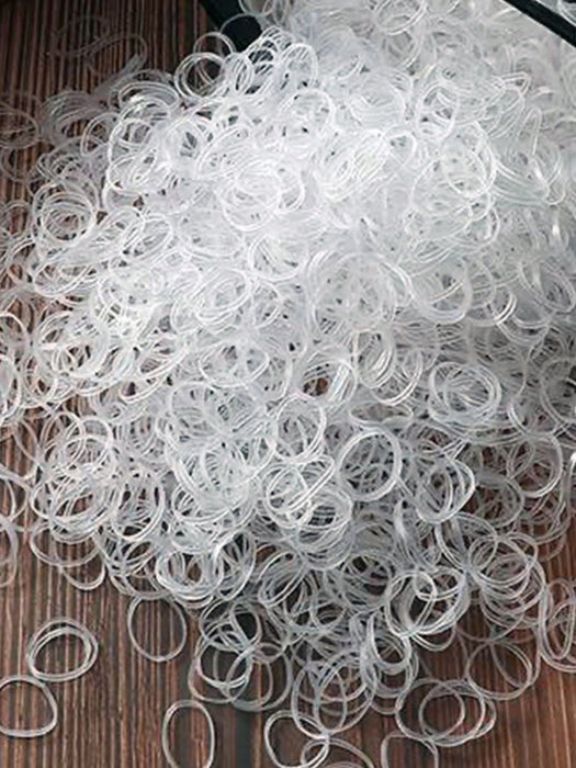 Shein 500 coleteros desechables transparentes de color liso, ideales para uso diario, hechos de goma elástica - Quierox - Tienda Online