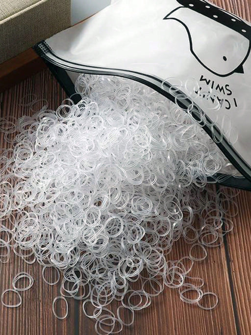 Shein 500 coleteros desechables transparentes de color liso, ideales para uso diario, hechos de goma elástica - Quierox - Tienda Online