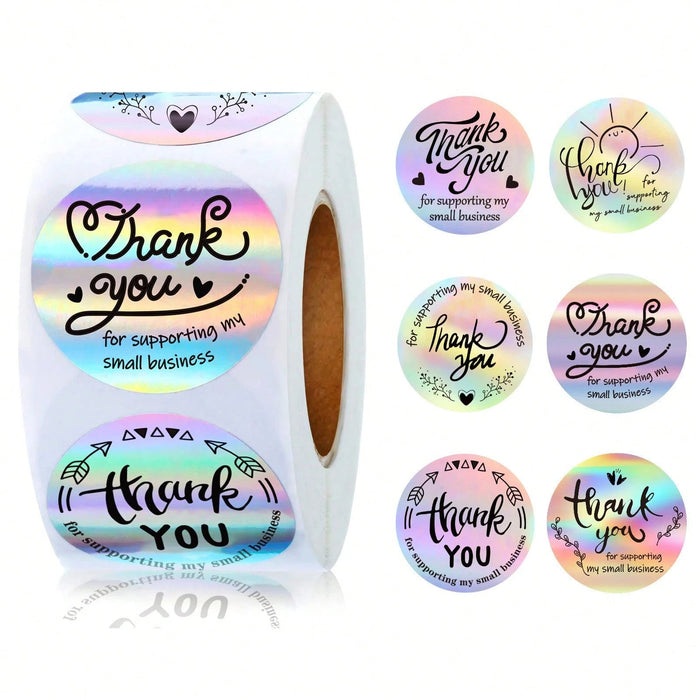 Shein 500 piezas de etiquetas adhesivas con frase "Gracias" - Quierox - Tienda Online