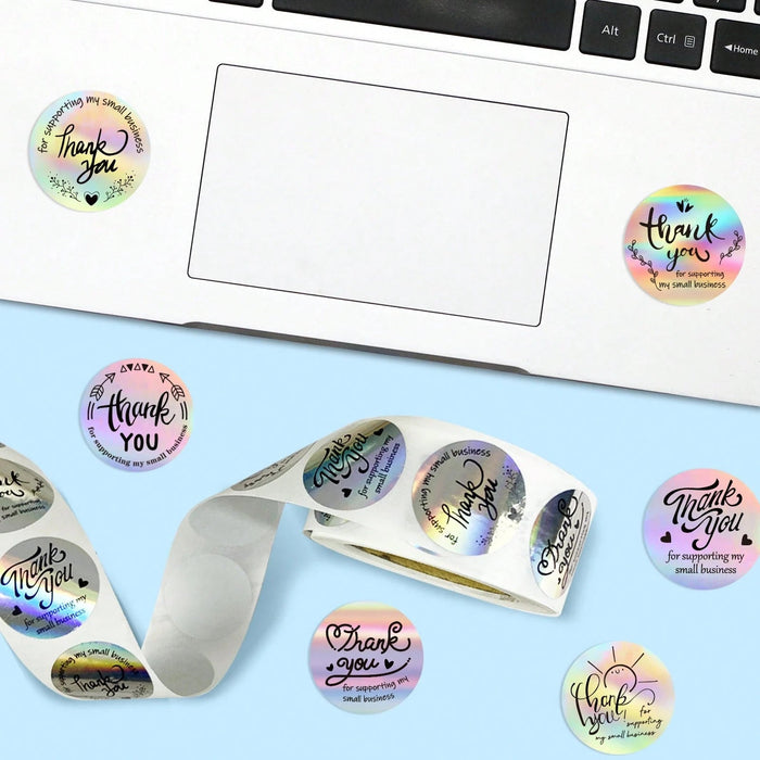 Shein 500 piezas de etiquetas adhesivas con frase "Gracias" - Quierox - Tienda Online