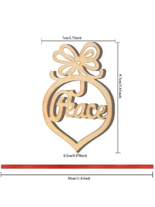 Shein 6 Adornos De Navidad De Madera Festivos Para Árbol De Navidad - Quierox - Tienda Online