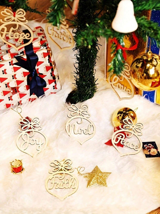 Shein 6 Adornos De Navidad De Madera Festivos Para Árbol De Navidad - Quierox - Tienda Online