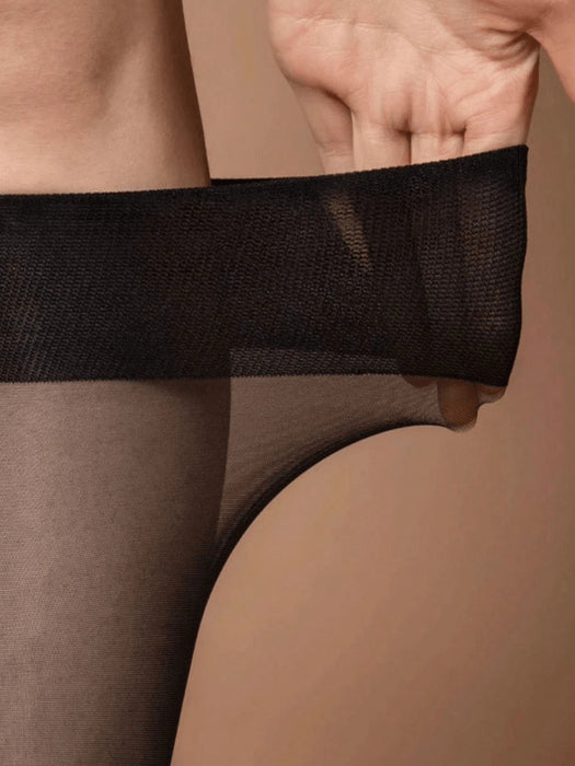Shein 6 pares de medias de seda 15D antienganches para mujer, color negro, hasta la rodilla - Quierox - Tienda Online