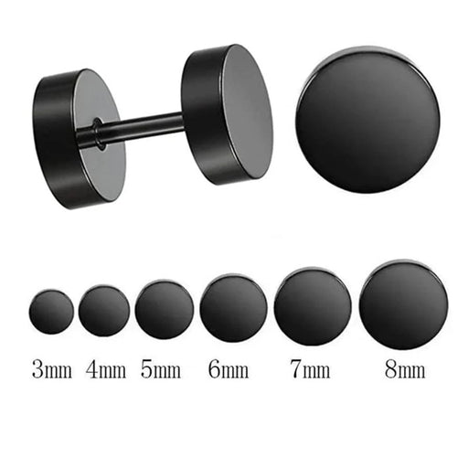 SHEIN 6 pares/set de pendientes redondos de botón de 3 - 8 mm - Quierox - Tienda Online