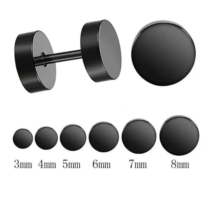 SHEIN 6 pares/set de pendientes redondos de botón de 3 - 8 mm - Quierox - Tienda Online