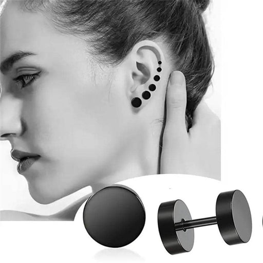 SHEIN 6 pares/set de pendientes redondos de botón de 3 - 8 mm - Quierox - Tienda Online