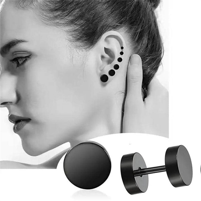 SHEIN 6 pares/set de pendientes redondos de botón de 3 - 8 mm - Quierox - Tienda Online