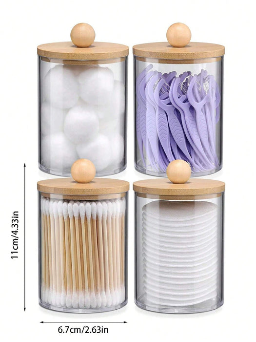 Shein 6 piezas de accesorios con funda de bambú para dispensador de hisopos - Quierox - Tienda Online