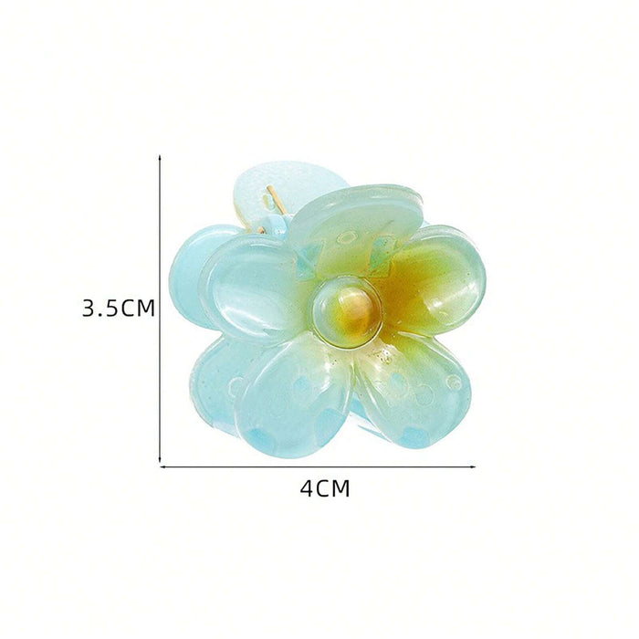 Shein 6 piezas de clips de pinza de flor de 4 cm de colores, clips de cabello - Quierox - Tienda Online