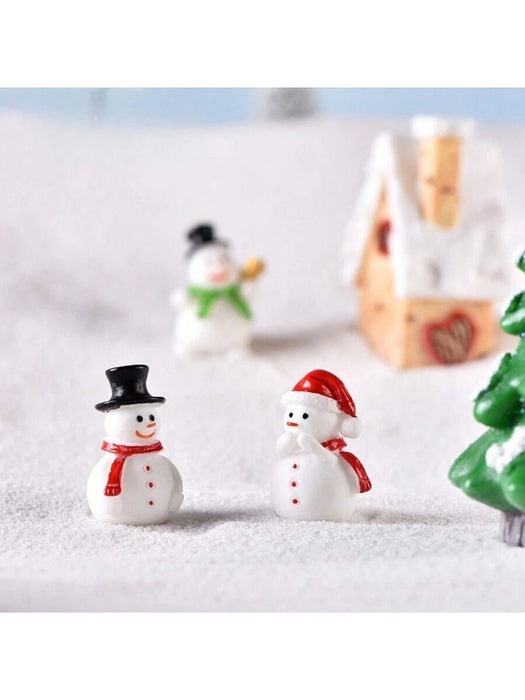 SHEIN 6 piezas de decoración navideña: Papá Noel..miniaturas de escritorio aleatorias. - Quierox - Tienda Online