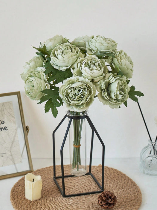 Shein 6 piezas de flores de peonía artificiales - Quierox - Tienda Online