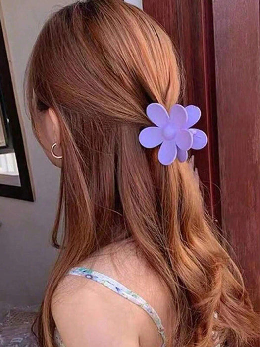 Shein 6 piezas de pinzas para el cabello con flores, dulces y lindas, mate, de colores, para mujeres - Quierox - Tienda Online