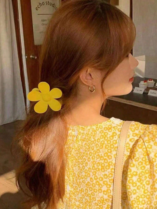 Shein 6 piezas de pinzas para el cabello con flores, dulces y lindas, mate, de colores, para mujeres - Quierox - Tienda Online