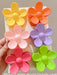 Shein 6 piezas de pinzas para el cabello con flores, dulces y lindas, mate, de colores, para mujeres - Quierox - Tienda Online