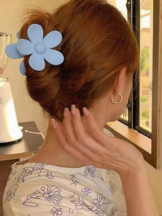 Shein 6 piezas de pinzas para el cabello con flores, dulces y lindas, mate, de colores, para mujeres - Quierox - Tienda Online