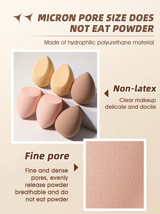 SHEIN 6 piezas Esponjas de maquillaje, adecuadas para corrector - Quierox - Tienda Online