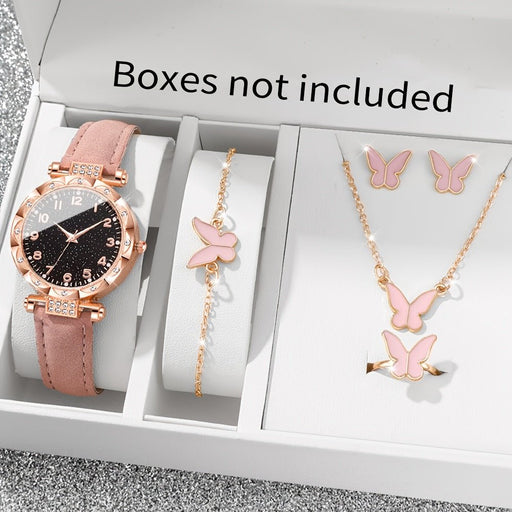 SHEIN 6 Piezas Reloj de Cuarzo para Mujer y Juego de Joyería - Quierox - Tienda Online