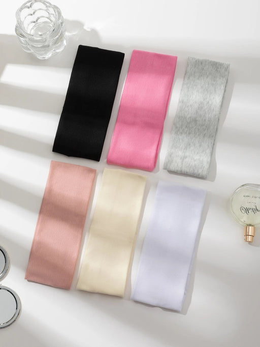 Shein 6 piezas/set Diademas de tela multicolor para mujer, modernas y versátiles - Quierox - Tienda Online