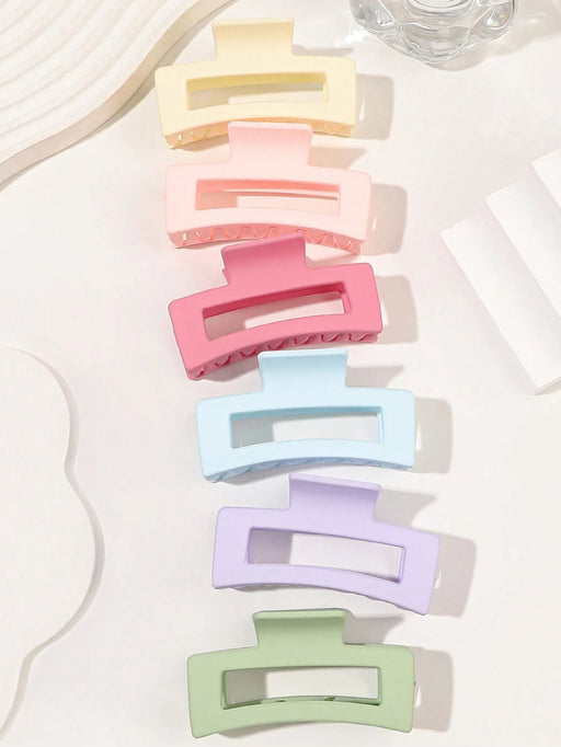SHEIN 6 unidades de pinzas del cabello colores pastel mate tamaño Mediano en colores aleatorios - Quierox - Tienda Online